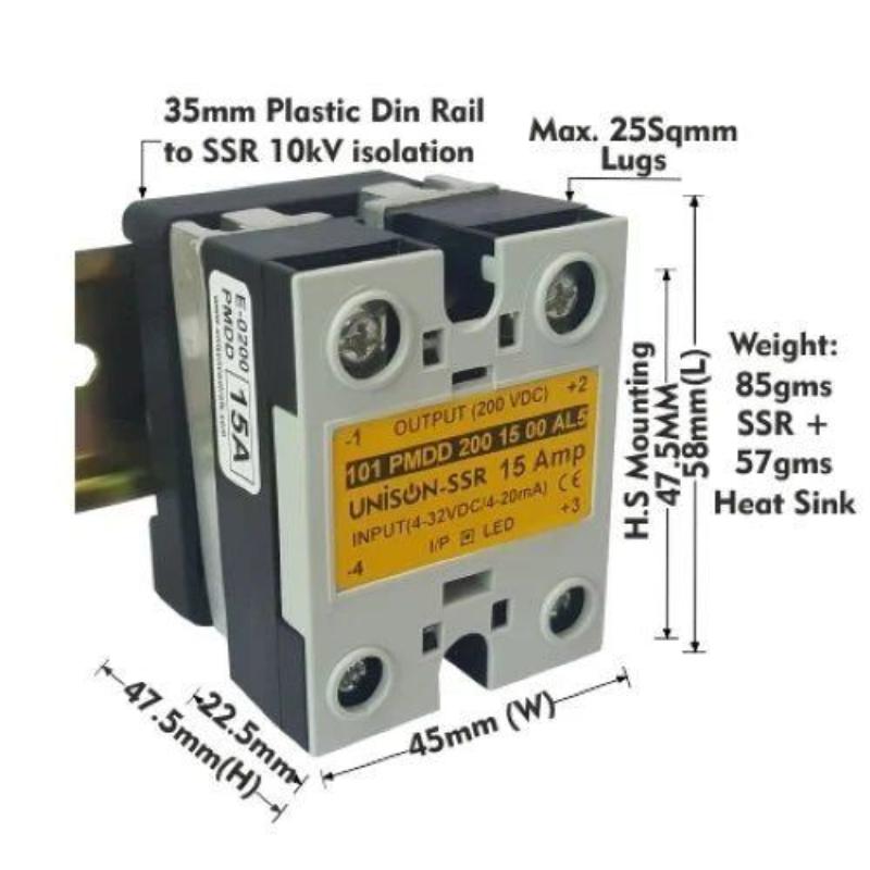 101 PMDD 200 15 00, Unison SSR Dc to Dc 15amp - voltkart - UNISON -