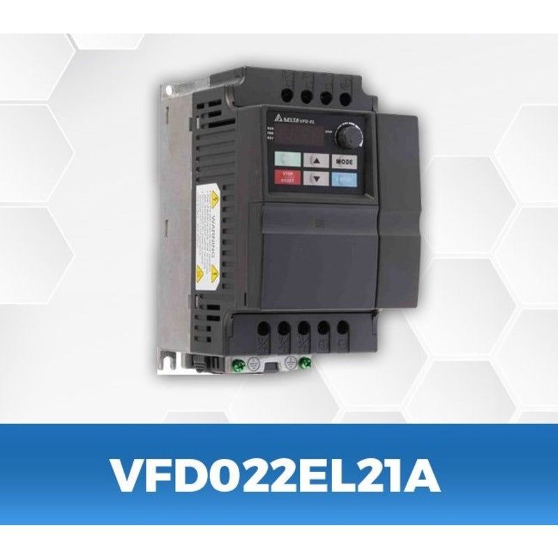 DELTA VFD022EL21A 3Hp/2.2Kw Single to three Phase AC Drive - voltkart - -