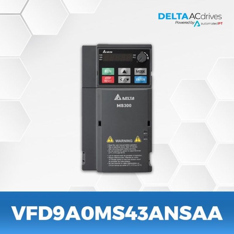 DELTA VFD9A0MS43ANSAA 5Hp/3.7Kw three phase to three phase Ac Drive - voltkart - DELTA -