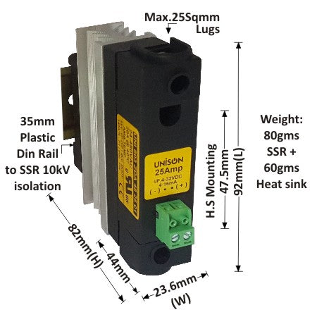 803 ZDA 48 25 01, Unison SSR Dc to Ac, 25amp