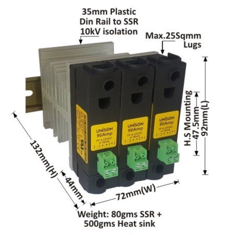 803 ZDA 58 90 01, Unison SSR Dc to Ac, 90amp - voltkart - UNISON -