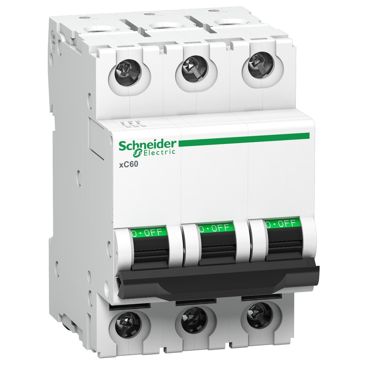 Schneider 20 amp, three pole mcb, C curve