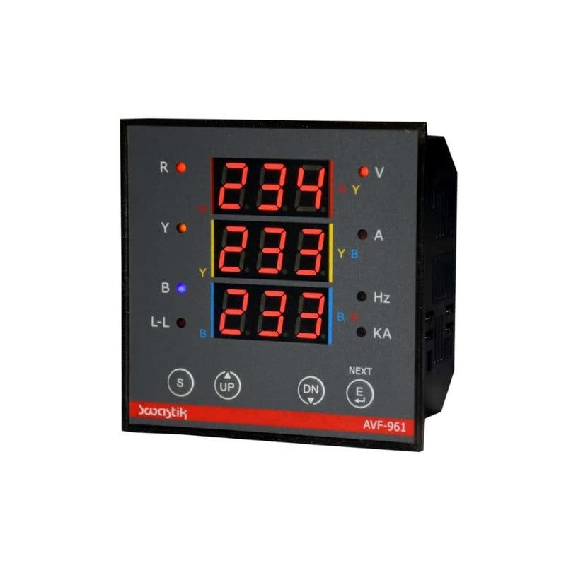 AVF-961 Panel Meter (Volt, Ampere & frequency) - voltkart - Cautoni Swastik -