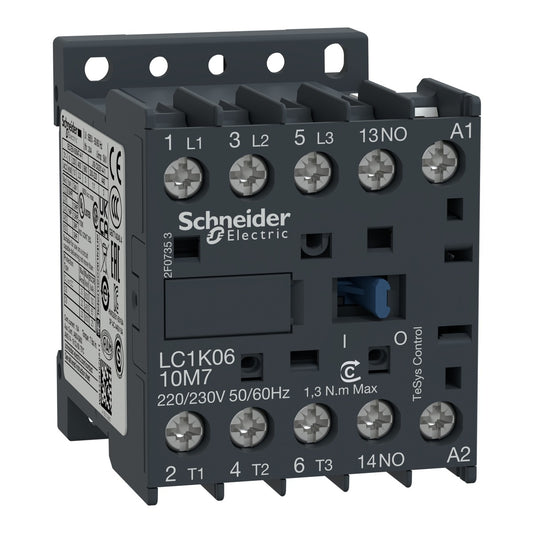 Schneider LC1K0610M7, 6Amp Mini Contactor, coil voltage 220vac - view 2