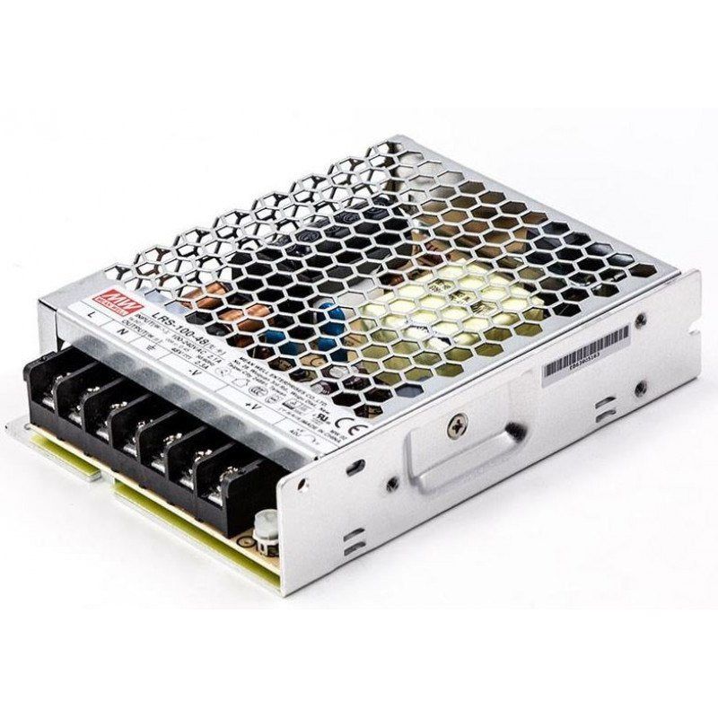 LRS-100-48 Mean Well SMPS - 48V 2.3A - 102W Metal Power Supply - voltkart - MEANWELL -