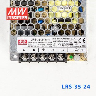 LRS-35-24 Mean Well SMPS - 24V 1.2A - 36W Metal Power Supply - voltkart - -