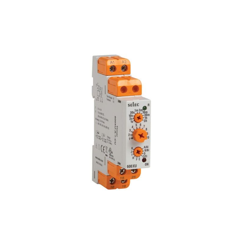 SELEC 600XU-A-1-CU 17.5 mm Din Rail Panel Mounting Timer - voltkart - - voltkart - voltkart - - - #original_alt_text# - #original_alt_text#