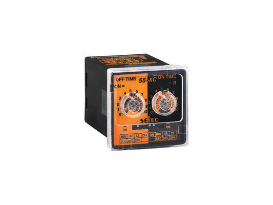 SELEC 55XC-T8 48mm x 48mm Din Rail Panel Mounting Timer