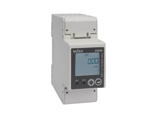 SELEC EM2M-1P-C-100A, Digital Energy Meter, Single phase Din mounted