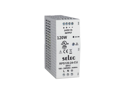 SELEC RPS120-24, Power Supply 24vdc, 5amp