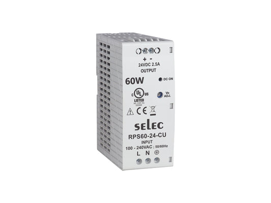 SELEC RPS60-24, Power Supply 24vdc, 2.5amp