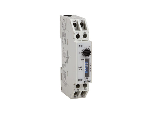 SELEC 642XA On Delay / Interval Timer, 2 Functions 8 Time Ranges Selec