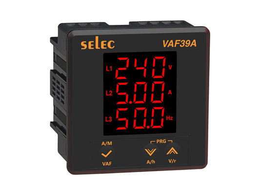 SELEC VAF39A-1-230V, Digital Panel meter-voltage, ampere & frequency