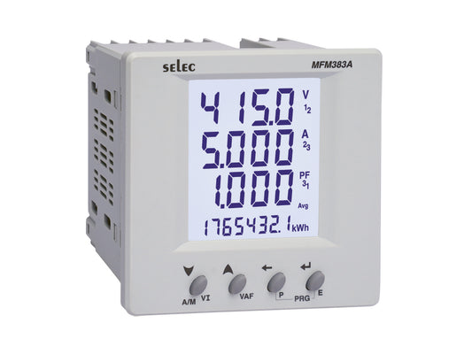 SELEC MFM383A-C-CE, 96*96 Digital Multi function meter LCD, with communication