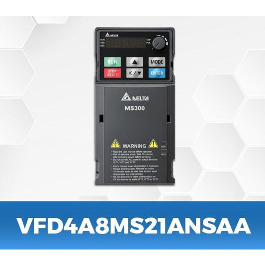DELTA VFD4A8MS21ANSAA 1Hp/0.75Kw single phase to three phase Ac Drive - voltkart - DELTA - 
