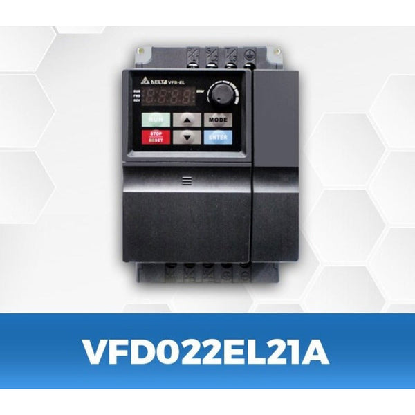 DELTA VFD022EL21A 3Hp/2.2Kw Single to three Phase AC Drive