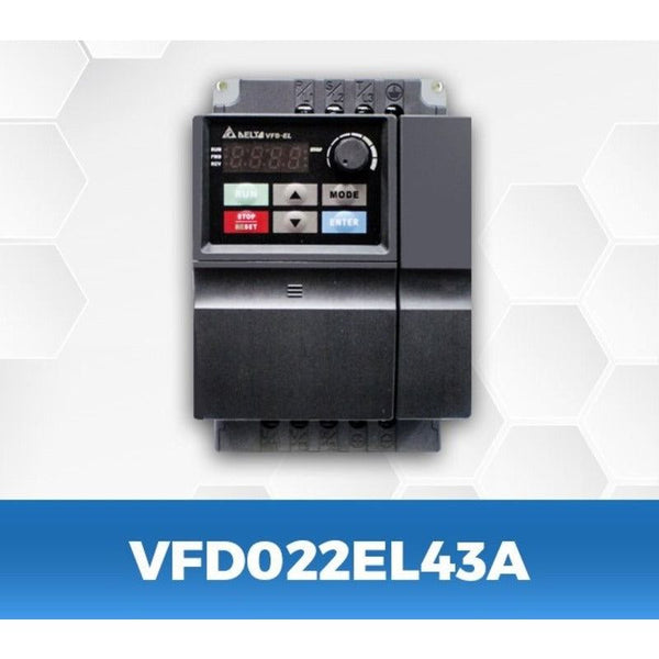 DELTA VFD022EL43A 3Hp/2.2Kw three phase to three phase Ac Drive