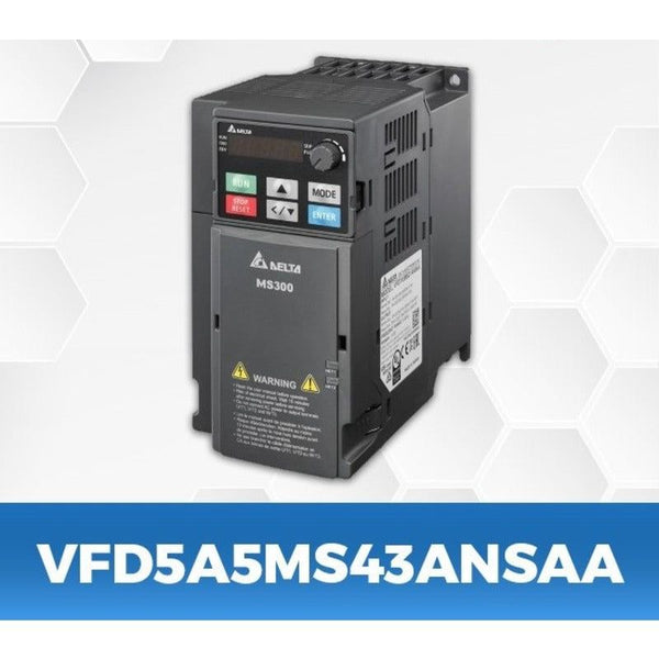 DELTA VFD5A5MS43ANSAA 3Hp/2.2Kw three phase to three phase Ac Drive