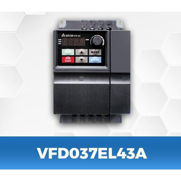 DELTA VFD037EL43A 5Hp/3.7Kw three phase to three phase Ac Drive