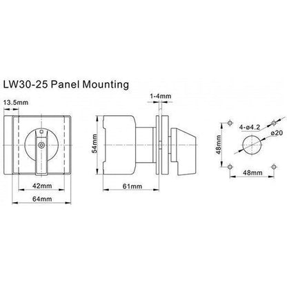 I-Tech Cam Switch | Pad lock switch 25/32Amp 3 Pole - voltkart -  - 