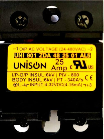Unison 901 ZDA 48 25 01 AL5, SSR Dc to Ac, 25amp