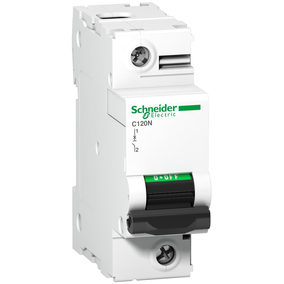 Schneider 125 amp, single pole mcb, C curve, C120N 10kA