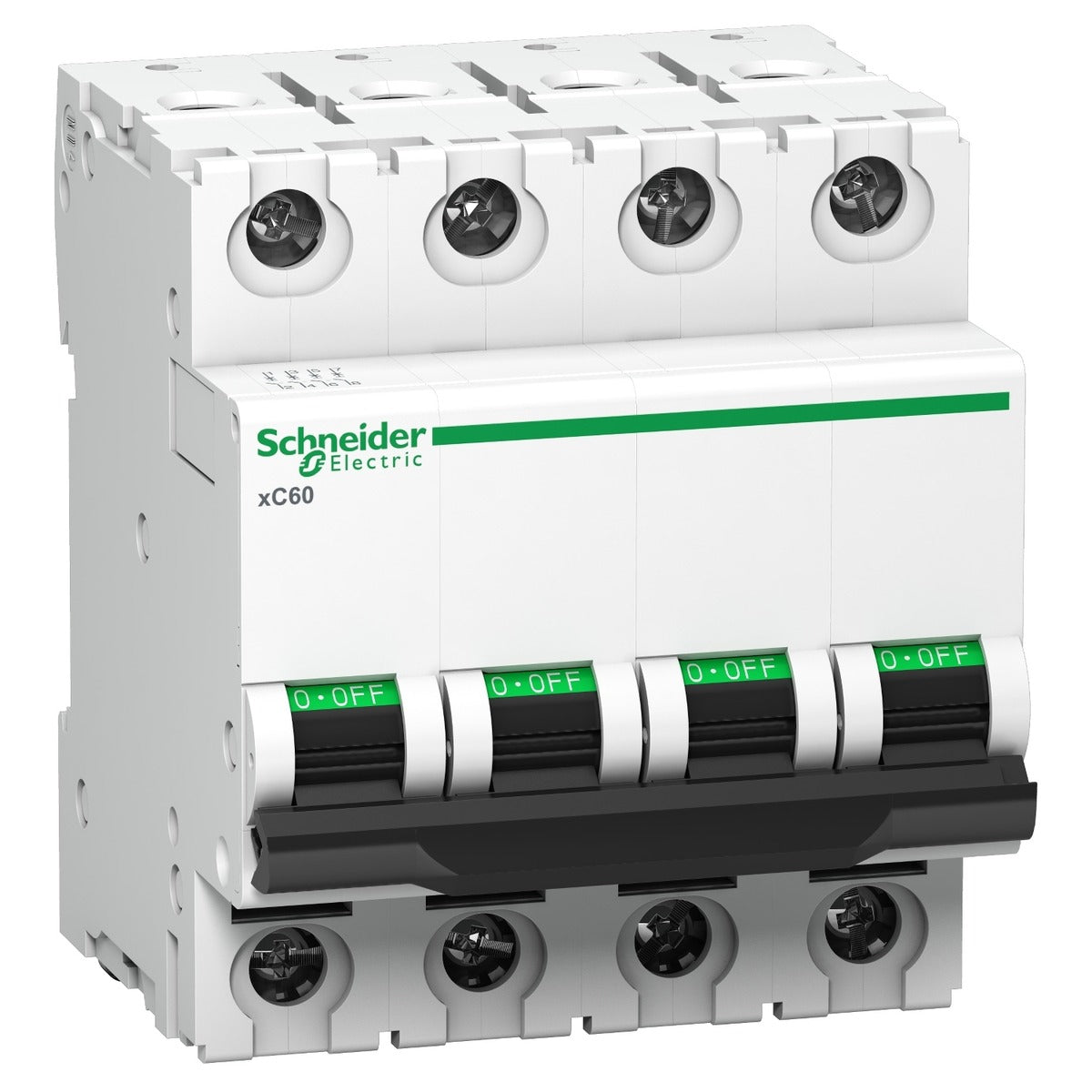 Schneider 50 amp, four pole mcb, C curve
