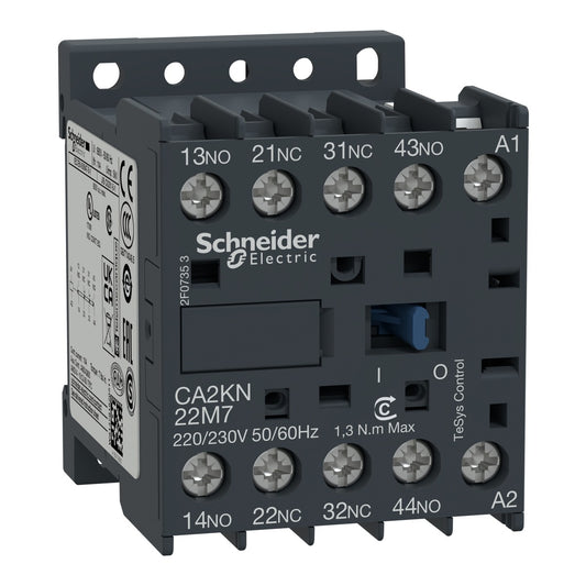 Schneider CA2KN22M7 Control Relay 2NO+2NC, coil voltage 220vac, TeSys K