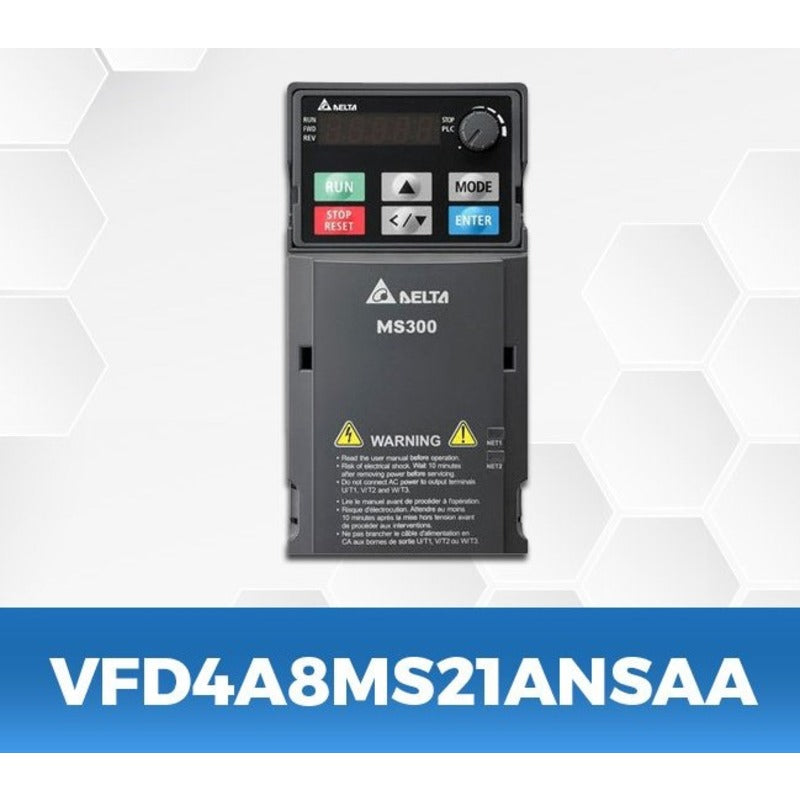 DELTA VFD4A8MS21ANSAA 1Hp/0.75Kw single phase to three phase Ac Drive voltkart