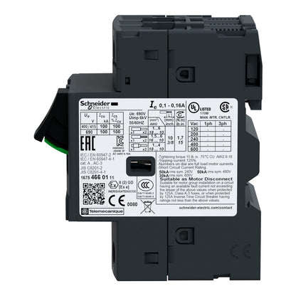 Schneider MPCB GV2ME04 Range 0.4-0.63A - view 2