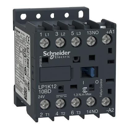 Schneider LP1K1210BD, 12Amp Mini Contactor, 24VDC coil - view 2