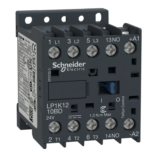 Schneider LP1K1210BD, 12Amp Mini Contactor, 24VDC coil - view 2