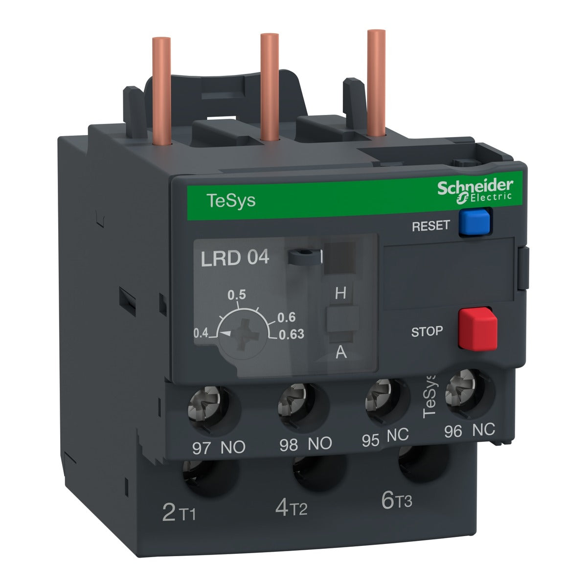 Schneider LRD04 Over Load Relay 0.4-0.63Amp
