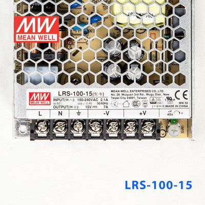 LRS-100-15 Mean Well SMPS - 15V 7A - 105W Metal Power Supply voltkart