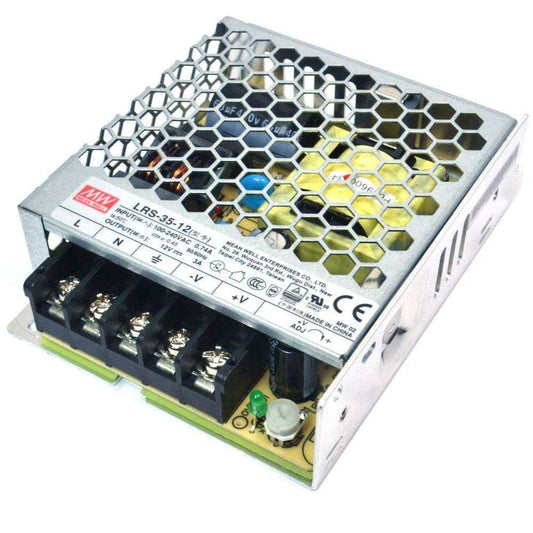 LRS-35-12 Mean Well SMPS - 12V 3A - 36W Metal Power Supply - voltkart - MEANWELL - 