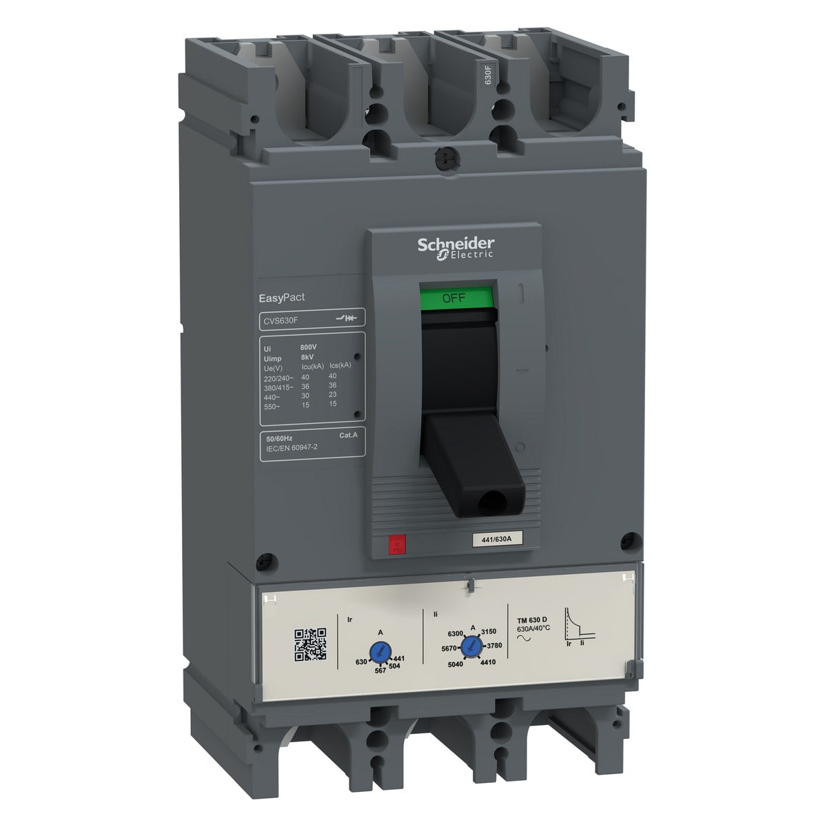 Schneider MCCB 500 amp, 3 pole 36ka, LV563305