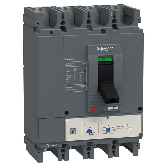 Schneider MCCB 630 amp, 4 pole 36ka, LV563310