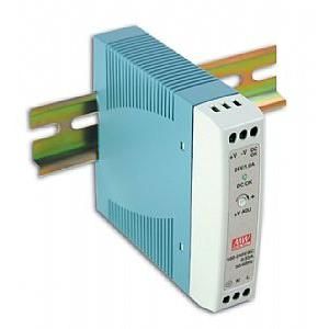 Mean Well MDR-20-12, 12vdc, 1.6amp din mounted power supply