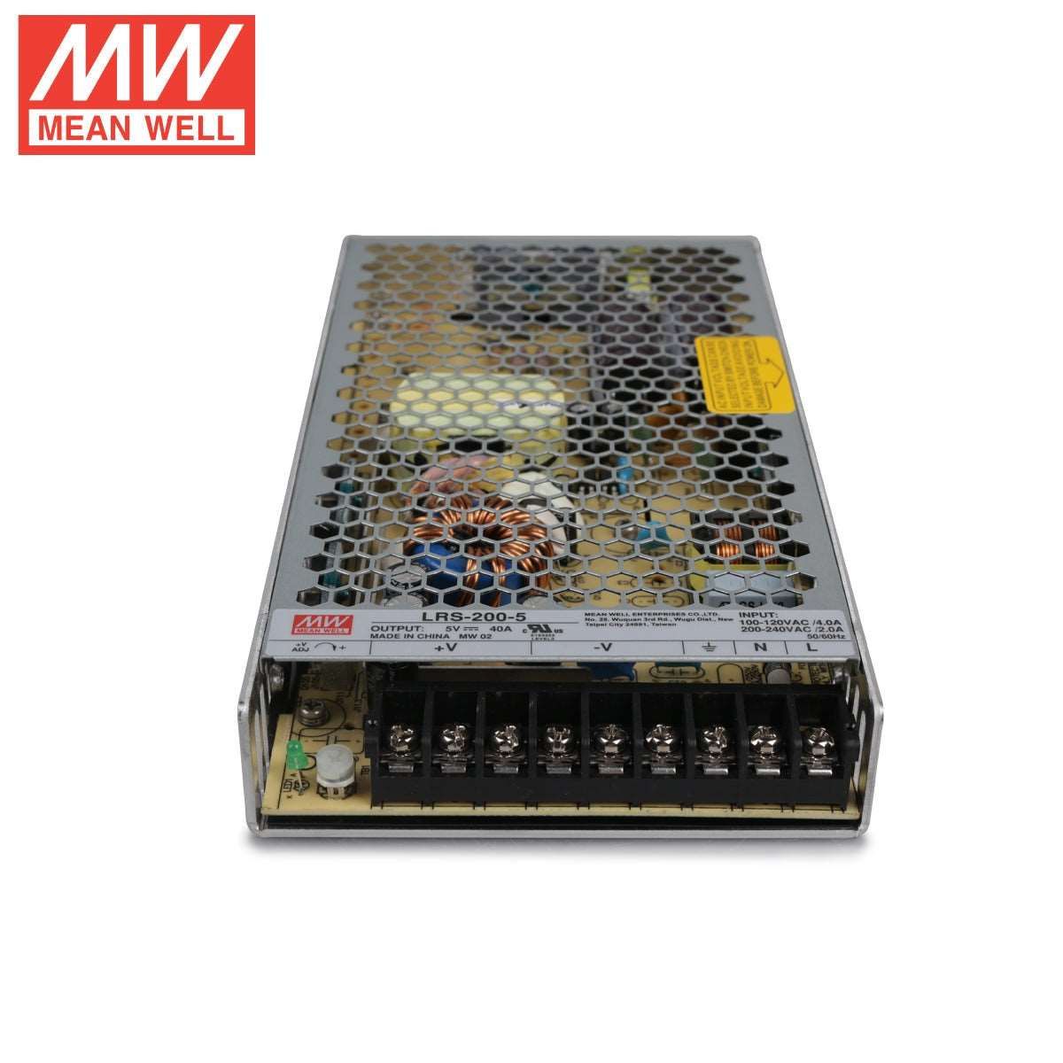 Mean well Lrs-200-5 Smps power supply, 5vdc, 40amp rated - voltkart - MEANWELL - 