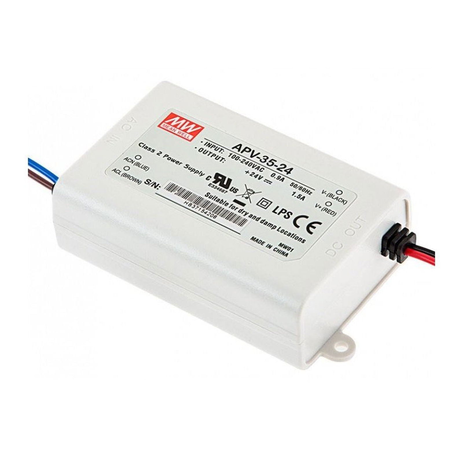 Meanwell APV-35-24 35W 24V DC LED Driver | Efficient Power Supply for LED Illumination - voltkart - MEANWELL - 