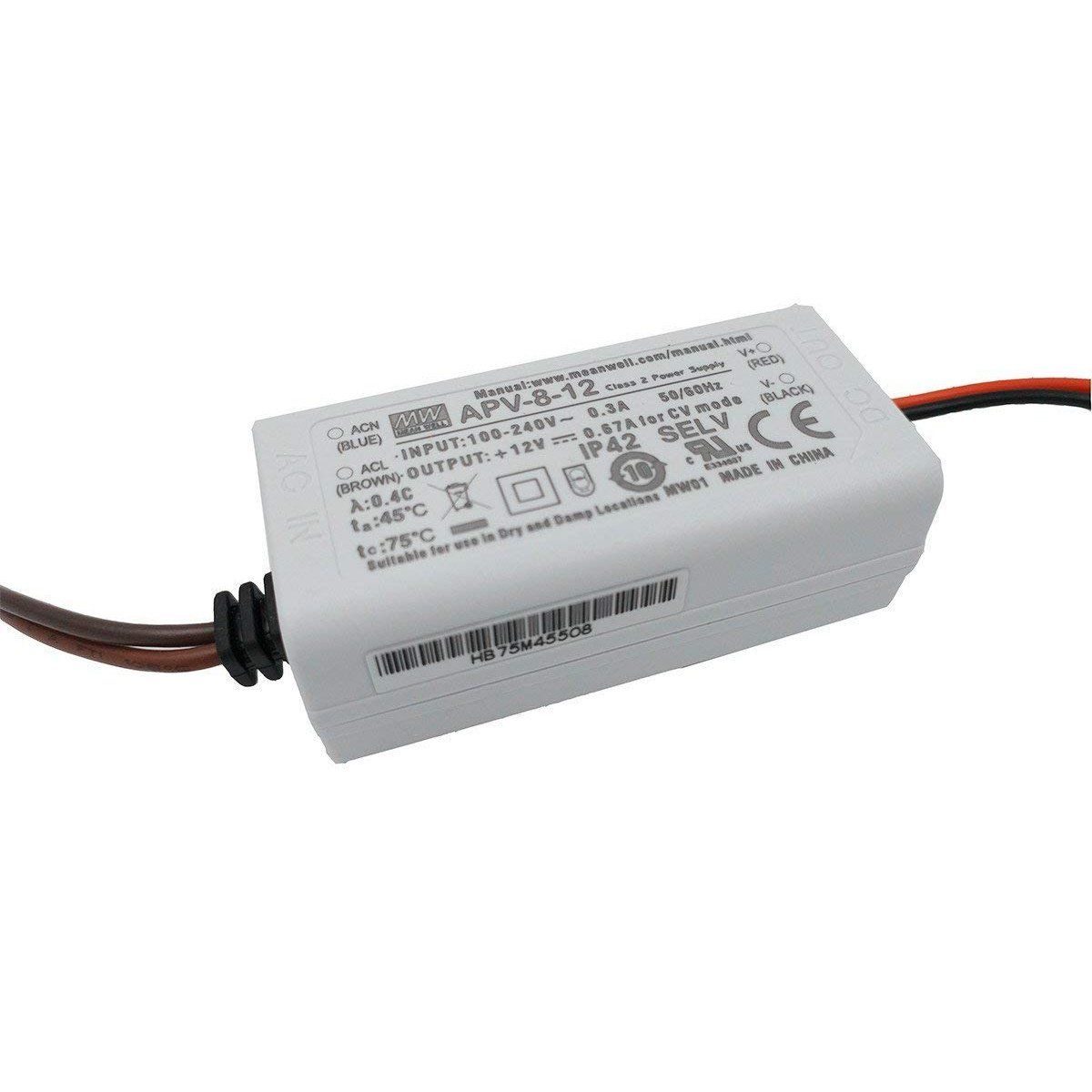 Meanwell APV-8-12 8W 12V DC LED Driver | Reliable Power Supply for LED Illumination - voltkart - MEANWELL - 