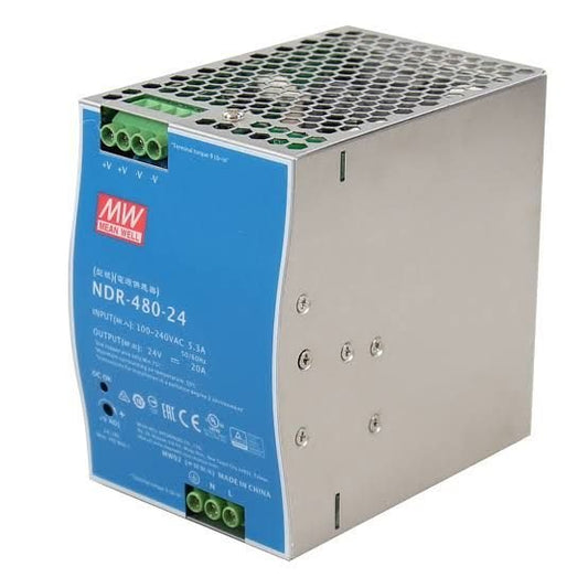NDR-480-24 Mean Well SMPS 24V 20A DIN Rail Power Supply | Reliable Industrial Solution voltkart