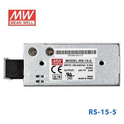 RS-15-5 Mean Well SMPS - 5V 3A - 15W Metal Power Supply voltkart