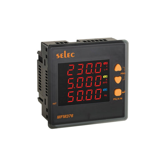 SELEC MFM376-C-CE, 96*96 Digital Multi function meter, LED voltkart