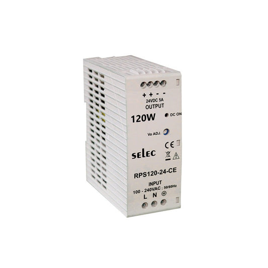 SELEC RPS120-24, Power Supply 24vdc, 5amp voltkart