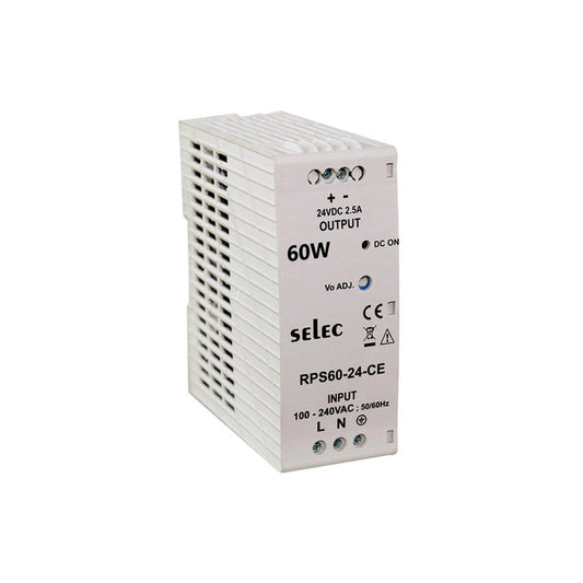 SELEC RPS60-24, Power Supply 24vdc, 2.5amp voltkart