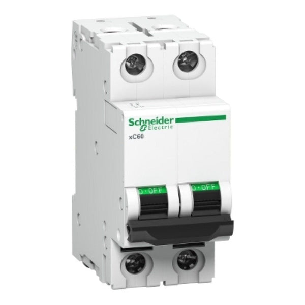 Schneider 10 amp, double pole mcb, C curve