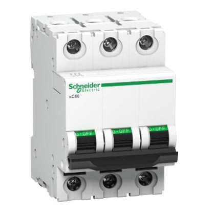 Schneider 25 amp, three pole mcb, C curve