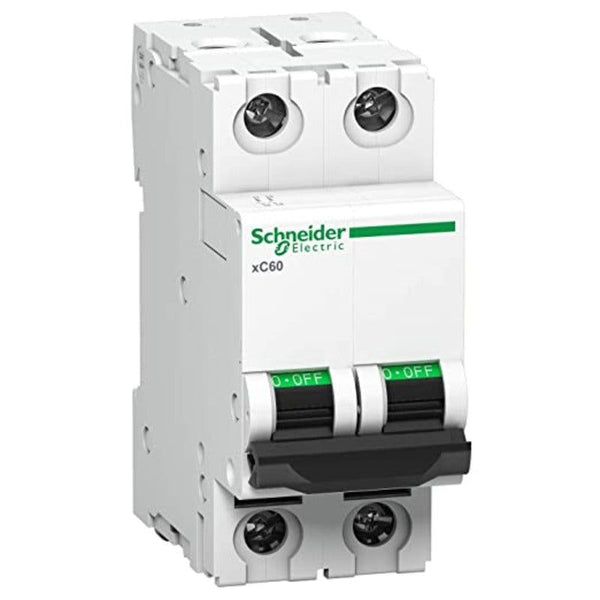 Schneider 40 amp, double pole mcb, C curve