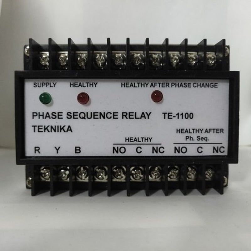 TE-1100, Teknika Phase sequence relay voltkart
